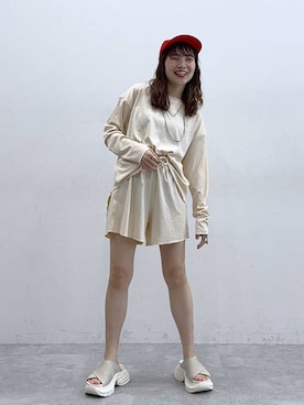 「アイテム（サンダル）」を使った、よぴさん（レディース・148cm・20代）の夏コーディネート