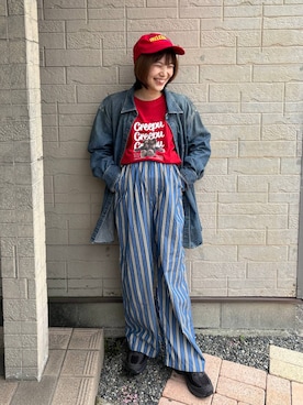 「studio CLIP（スタディオクリップ）のアイテム（トップス）」を使った、よぴさん（レディース・148cm）の春コーディネート