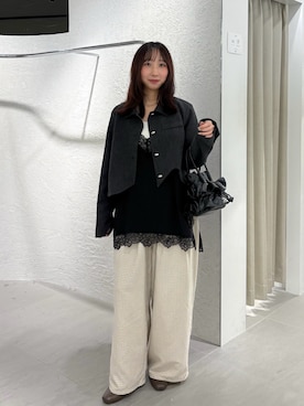 「KBF（ケイビーエフ）のアイテム（ジャケット/アウター）」を使った、moeさん（レディース・155cm）の秋コーディネート