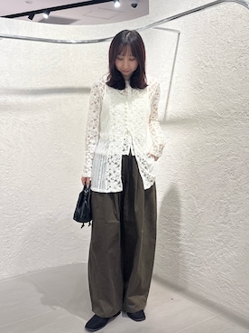 「KBF（ケイビーエフ）のアイテム（パンツ）」を使った、moeさん（レディース・155cm）の夏コーディネート