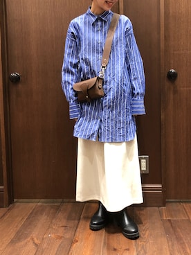 「NOMBRE IMPAIR（ノンブルアンペール）のアイテム（ショルダーバッグ）」を使った、mis.さん（レディース・149cm）の冬コーディネート