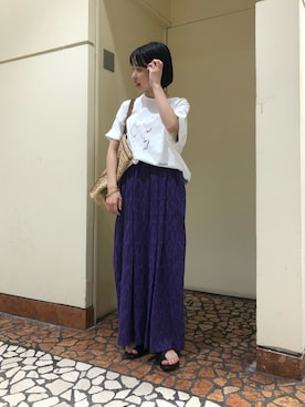 「NOMBRE IMPAIR（ノンブルアンペール）のアイテム（シューズ）」を使った、mis.さん（レディース・149cm）の春コーディネート