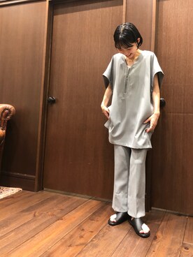 「NOMBRE IMPAIR（ノンブルアンペール）のアイテム（シューズ）」を使った、mis.さん（レディース・149cm）の夏コーディネート