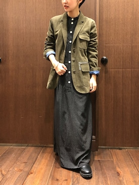 「Blanc Bleu Minuit（ブランブルーミニュイ）のアイテム（ジャケット/アウター）」を使った、mis.さん（レディース・149cm）の冬コーディネート