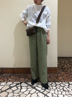 「NOMBRE IMPAIR（ノンブルアンペール）のアイテム（ショルダーバッグ）」を使った、mis.さん（レディース・149cm）の冬コーディネート