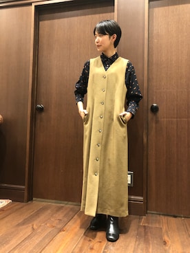 「NOMBRE IMPAIR（ノンブルアンペール）のアイテム（ワンピース/ドレス）」を使った、mis.さん（レディース・149cm）の秋コーディネート