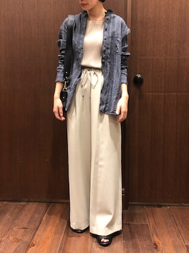 「NOMBRE IMPAIR（ノンブルアンペール）のアイテム（サンダル）」を使った、mis.さん（レディース・149cm）の春コーディネート