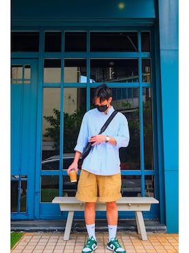 「CITIZEN（シチズン）のアイテム」を使った、陳易葆さん（メンズ・176cm）の夏コーディネート