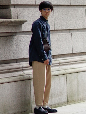 「y/m by MARSEE（イムバイマーシー）のアイテム」を使った、RIKUさん（メンズ・171cm）の秋コーディネート