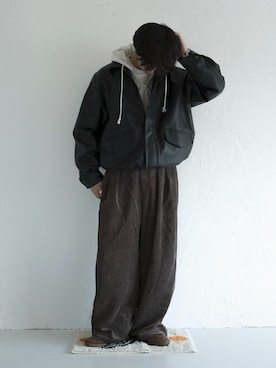 「アイテム（ブルゾン）」を使った、RIKUさん（メンズ・171cm）の秋コーディネート