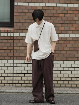 「MACKINTOSH PHILOSOPHY（ﾏｯｷﾝﾄｯｼｭ ﾌｨﾛｿﾌｨｰ）のアイテム」を使った、RIKUさん（メンズ・171cm）の夏コーディネート