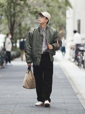 「coen（コーエン）のアイテム」を使った、RIKUさん（メンズ・171cm）の秋コーディネート