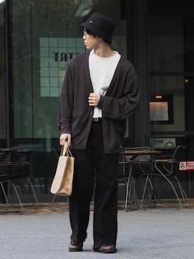 「green label relaxing（グリーンレーベルリラクシング）のアイテム（帽子）」を使った、RIKUさん（メンズ・171cm）の春コーディネート