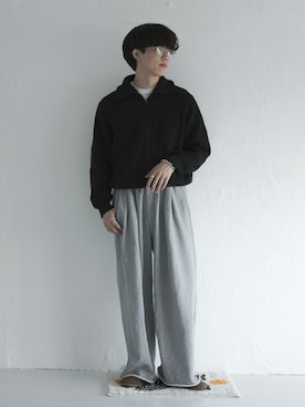 「アイテム（スウェットパンツ）」を使った、RIKUさん（メンズ・171cm）の夏コーディネート