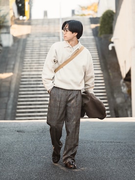 「KALENO（カレノ）のアイテム」を使った、RIKUさん（メンズ・171cm）の冬コーディネート