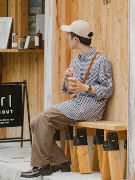 「coen（コーエン）のアイテム」を使った、RIKUさん（メンズ・171cm）の夏コーディネート