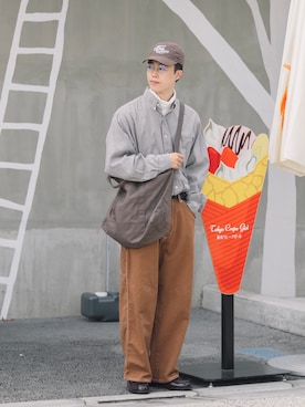 「Lee（リー）のアイテム（パンツ）」を使った、RIKUさん（メンズ・171cm）の秋コーディネート