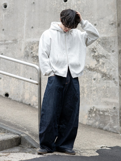 「CIAOPANIC（チャオパニック）の【cian denim/シアンデニム】バギーワイドデニム（デニムパンツ）」を使った、RIKUさん（メンズ・171cm）の夏コーディネート