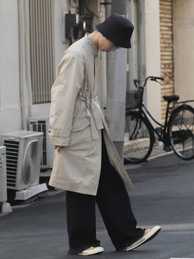 「green label relaxing（グリーンレーベルリラクシング）のアイテム（帽子）」を使った、RIKUさん（メンズ・171cm）の春コーディネート