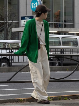 「GLOSTER（グロスター）のアイテム」を使った、RIKUさん（メンズ・171cm）の春コーディネート