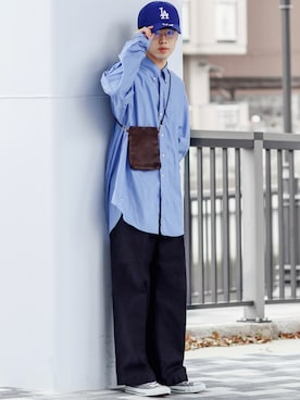 「UNIQLO（ユニクロ）のアイテム（チノパンツ）」を使った、RIKUさん（メンズ・171cm）の秋コーディネート