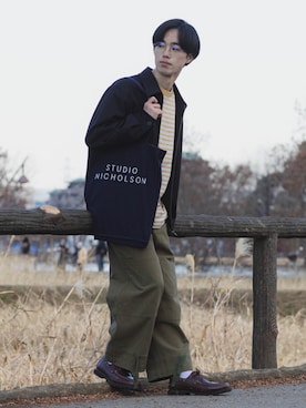 「UNIQLO（ユニクロ）のアイテム（ブルゾン）」を使った、RIKUさん（メンズ・171cm）の冬コーディネート