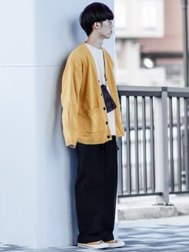 「UNIQLO（ユニクロ）のアイテム（チノパンツ）」を使った、RIKUさん（メンズ・171cm）の秋コーディネート