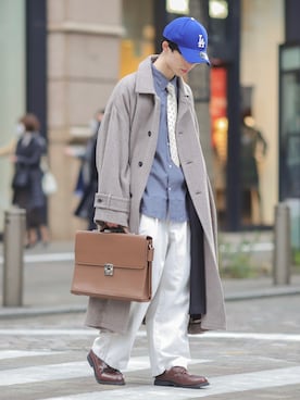 「CASPER JOHN（キャスパージョン）のアイテム（バッグ）」を使った、RIKUさん（メンズ・171cm）の冬コーディネート