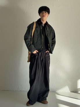 「アイテム（ポロシャツ）」を使った、RIKUさん（メンズ・171cm）の冬コーディネート