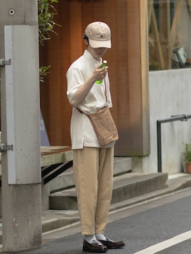 「coen（コーエン）のアイテム」を使った、RIKUさん（メンズ・171cm）の夏コーディネート