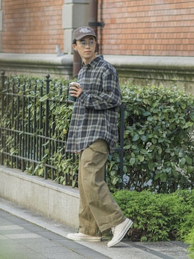 「AIMNAIM（エイムネイム）のアイテム」を使った、RIKUさん（メンズ・171cm）の秋コーディネート