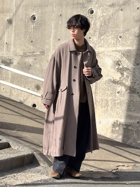 「hellam（へラム）のアイテム」を使った、RIKUさん（メンズ・171cm）の冬コーディネート