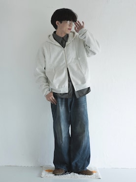 「Bleme（ブレム）のアイテム（デニムパンツ）」を使った、RIKUさん（メンズ・171cm）の秋コーディネート