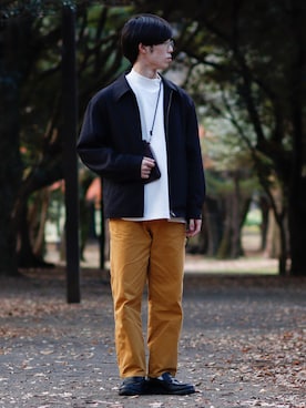 「UNIQLO（ユニクロ）のアイテム（ブルゾン）」を使った、RIKUさん（メンズ・171cm）の冬コーディネート