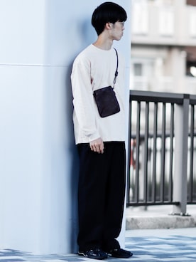 「UNIQLO（ユニクロ）のアイテム（チノパンツ）」を使った、RIKUさん（メンズ・171cm）の秋コーディネート