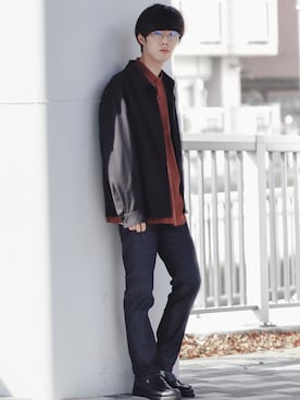 「UNIQLO（ユニクロ）のアイテム（ブルゾン）」を使った、RIKUさん（メンズ・171cm）の秋コーディネート