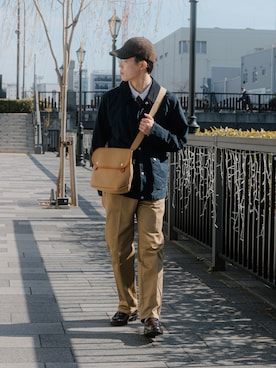 「UNIVERSAL OVERALL（ユニバーサルオーバーオール）のアイテム」を使った、RIKUさん（メンズ・171cm）の冬コーディネート