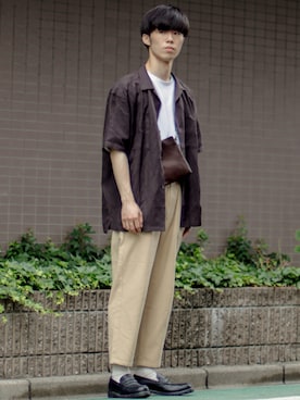 「y/m by MARSEE（イムバイマーシー）のアイテム」を使った、RIKUさん（メンズ・171cm）の夏コーディネート