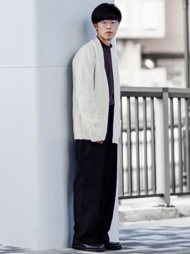「UNIQLO（ユニクロ）のアイテム（チノパンツ）」を使った、RIKUさん（メンズ・171cm）の秋コーディネート