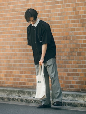 「アイテム（ローファー）」を使った、RIKUさん（メンズ・171cm）の春コーディネート