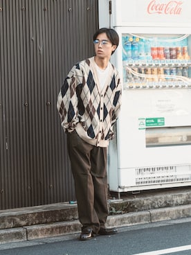 「UNIQLO（ユニクロ）のアイテム（スラックス）」を使った、RIKUさん（メンズ・171cm）の秋コーディネート