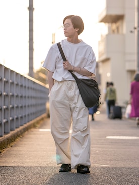 「EDWIN（エドウィン）のアイテム」を使った、RIKUさん（メンズ・171cm）の春コーディネート