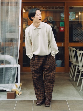 「WudgeBoy（ワッジボーイ）のアイテム」を使った、RIKUさん（メンズ・171cm）の秋コーディネート