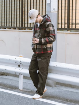 「EDWIN（エドウィン）のアイテム」を使った、RIKUさん（メンズ・171cm）の冬コーディネート