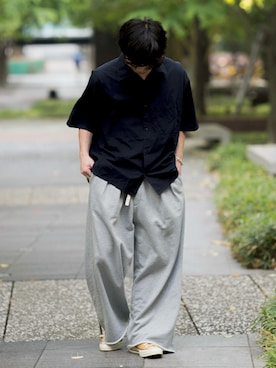 「アイテム（スウェットパンツ）」を使った、RIKUさん（メンズ・171cm）の夏コーディネート