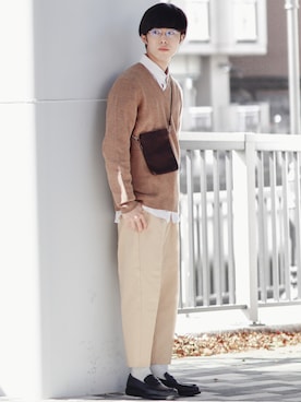 「y/m by MARSEE（イムバイマーシー）のアイテム」を使った、RIKUさん（メンズ・171cm）の秋コーディネート