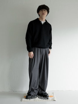 「アイテム（モカシン/デッキシューズ）」を使った、RIKUさん（メンズ・171cm）の秋コーディネート