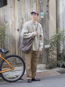 「UNIVERSAL OVERALL（ユニバーサルオーバーオール）のアイテム」を使った、RIKUさん（メンズ・171cm）の秋コーディネート