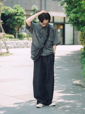 「CONVERSE（コンバース）のアイテム（シューズ）」を使った、RIKUさん（メンズ・171cm）の夏コーディネート
