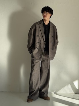 「アイテム（テーラードジャケット）」を使った、RIKUさん（メンズ・171cm）の冬コーディネート